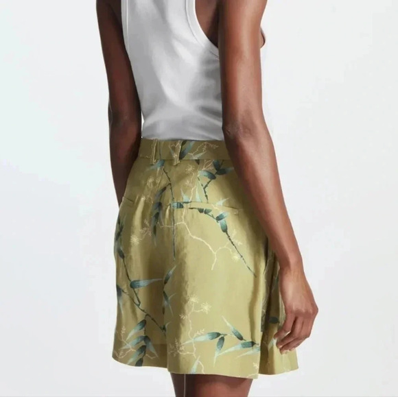 COS PRINTED TAILORED A-LINE  SHORTS KHAKI SIZE 14 - Picture 2 of 12